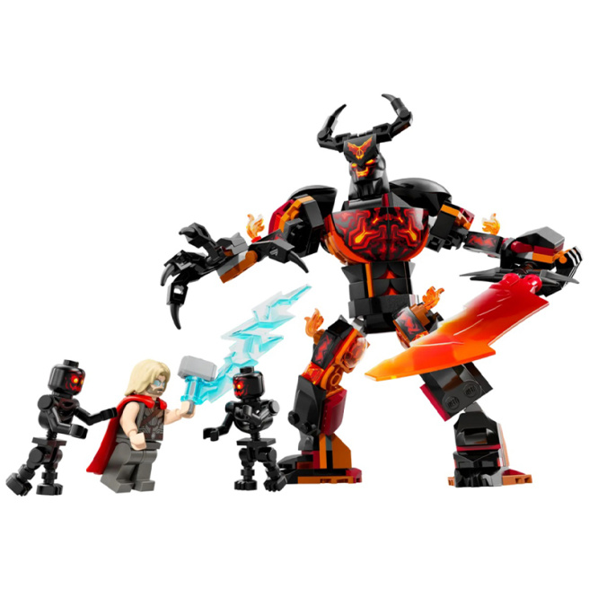 Constructor LEGO Marvel Figura de design Thor vs Surtur