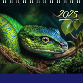 Calendar de masă 2025 Şarpe verde