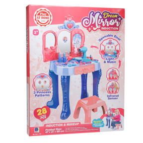 Măsuță de toaletă copii, cu lumină și muzică