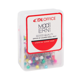 Булавки с цветной головкой DL, 100 штук