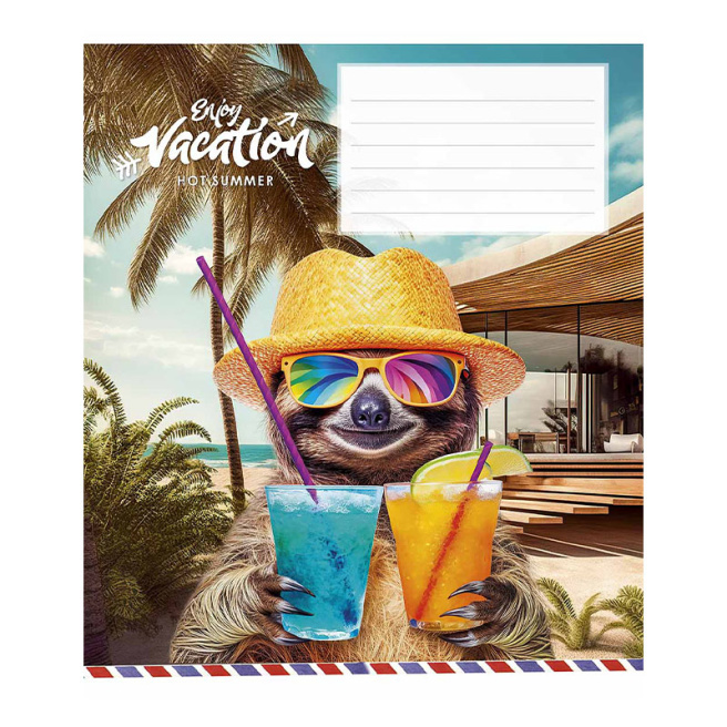 Caiet 12 foi, pătrățele, Shkolyarik Cool vacation