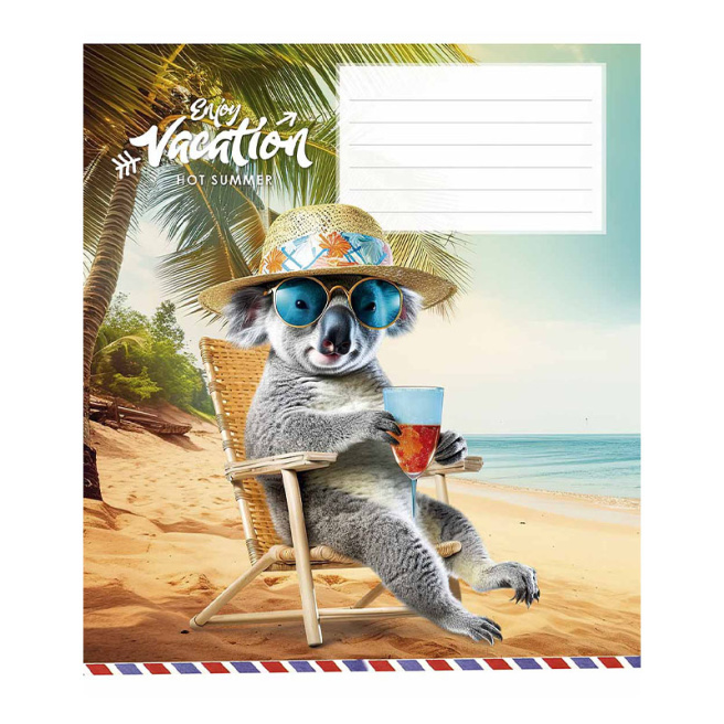 Caiet 12 foi, pătrățele, Shkolyarik Cool vacation