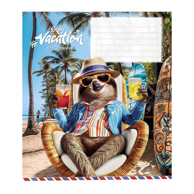 Caiet 12 foi, pătrățele, Shkolyarik Cool vacation
