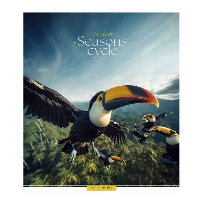 Caiet 60 foi, pătrățele, Shkolyarik Four seasons