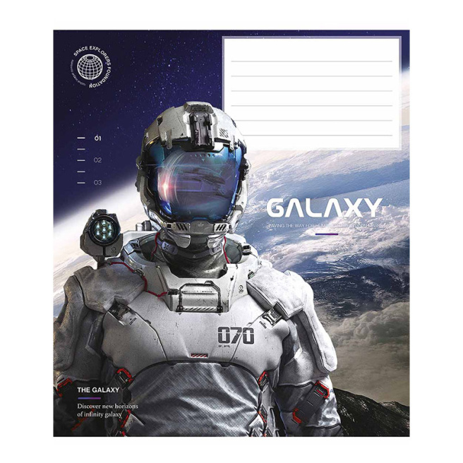 Caiet 12 foi, linie oblică, Shkolyarik Galaxy life