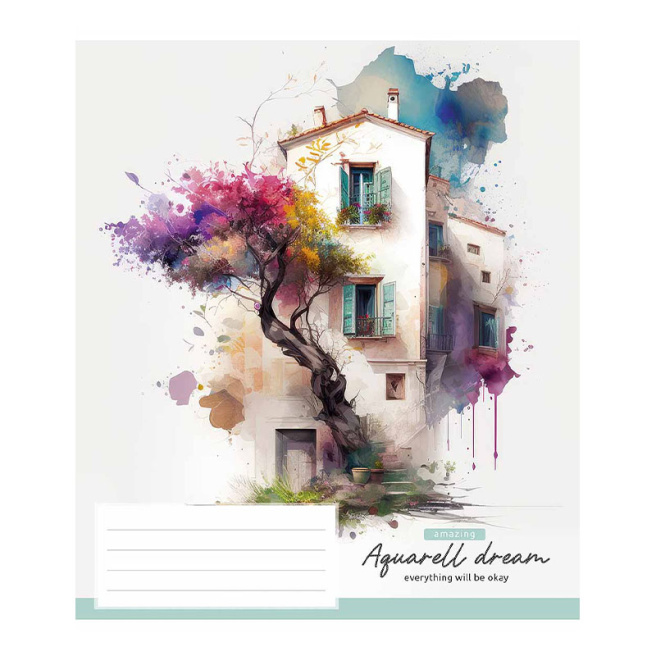 Caiet 48 foi, linie, Shkolyarik Aquarell dream