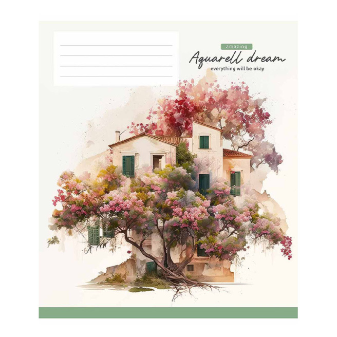 Caiet 48 foi, linie, Shkolyarik Aquarell dream