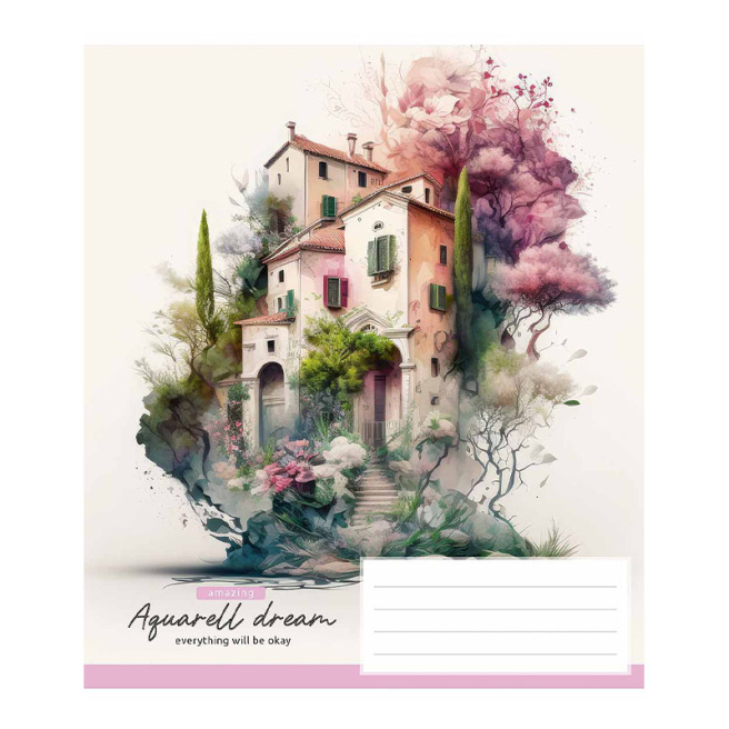 Caiet 48 foi, linie, Shkolyarik Aquarell dream