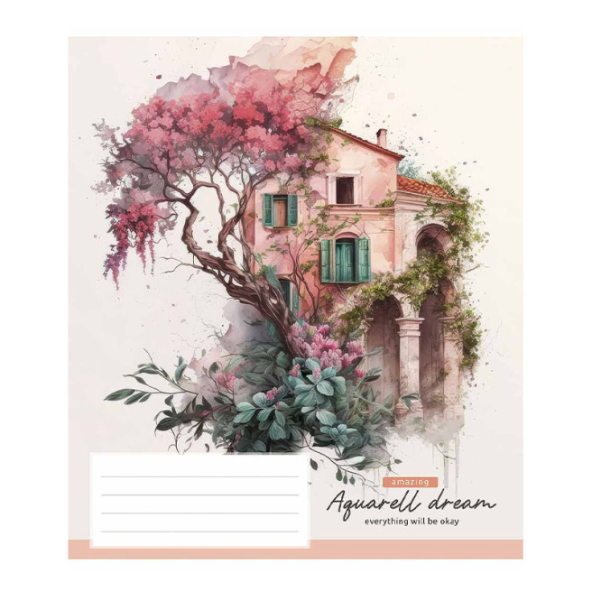 Caiet 48 foi, linie, Shkolyarik Aquarell dream