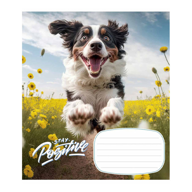 Caiet 12 foi, pătrățele, Shkolyarik Stay Positive