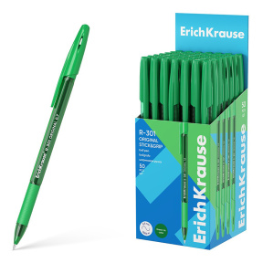 Pix cu bilă ErichKrause 1 mm R-301 Original Stick&Grip, verde