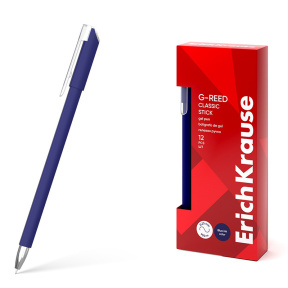 Pix cu gel ErichKrause 0,38 mm G-Reed Stick Classic, albastru