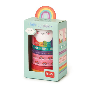 Set de bandă decorativă Legami, 5 buc, 5 m, TAPE BY TAPE - RAINBOW