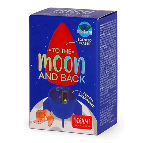 Ascutioare Legami "TO THE MOON AND BACK" cu container+radieră