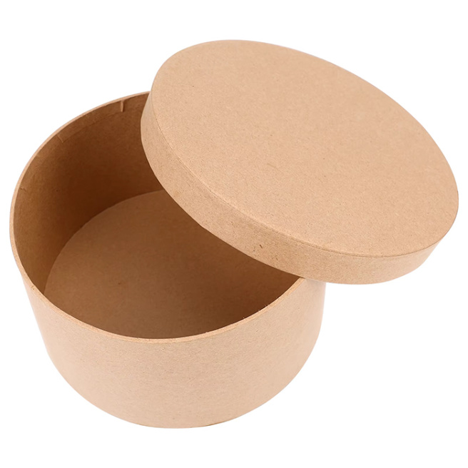 Cutie cadou rotundă, kraft, 14х7,5 cm