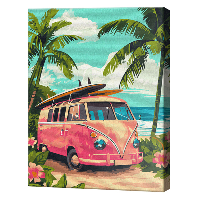 Vacanță retro, 40x50 cm, pictură pe numere