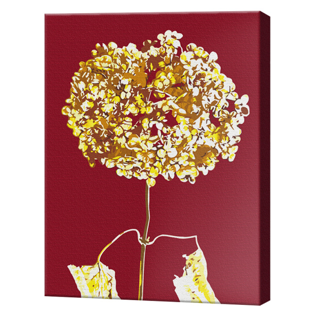 Hortensia aurie, 40x50 cm, pictură pe numere