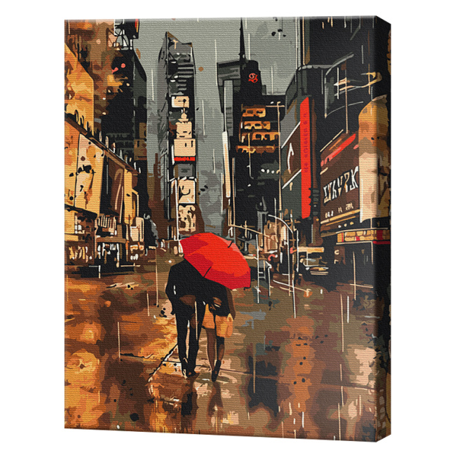 Romantică urbană, 40x50 cm, pictură pe numere