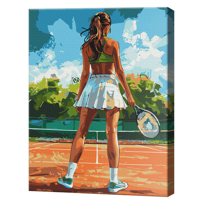 Jucătoare de tenis, 40x50 cm, pictură pe numere