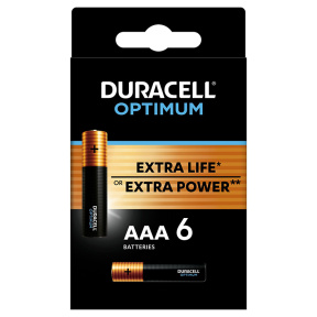 Батарейки Duracell AAA Optimum special pack, 6 штук