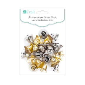 Set clopoței metalici pentru creație, 2.6 cm, 20 bucăți