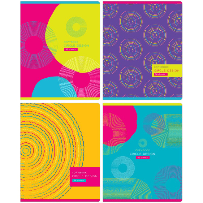 Caiet 96 foi pătrățele BG "Circle design"