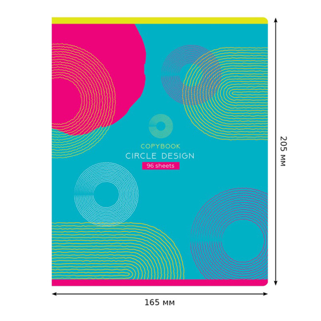 Caiet 96 foi pătrățele BG "Circle design"