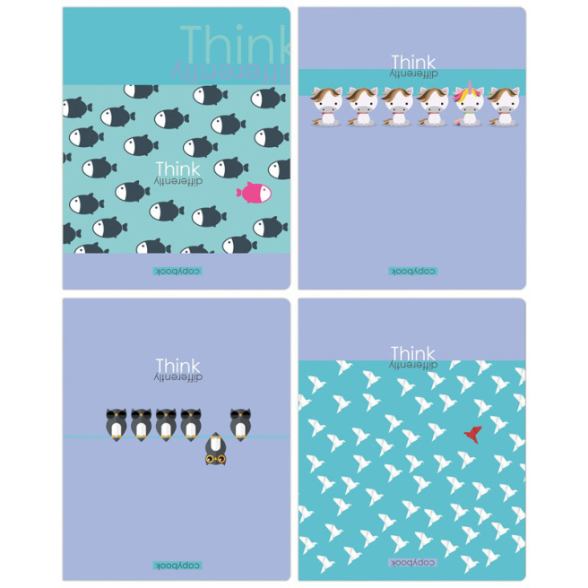Caiet 48 foi pătrățele BG "Think different"