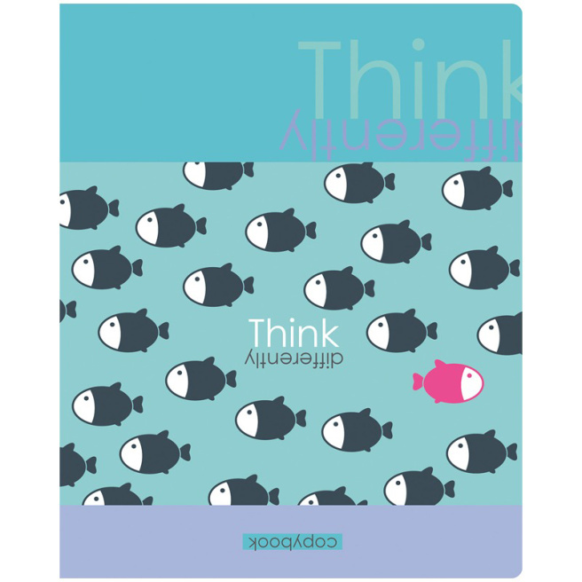 Caiet 48 foi pătrățele BG "Think different"