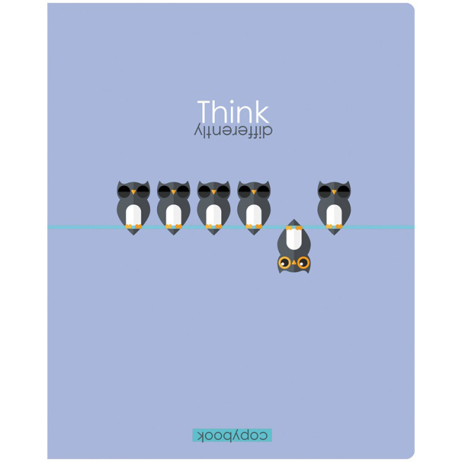 Caiet 48 foi pătrățele BG "Think different"