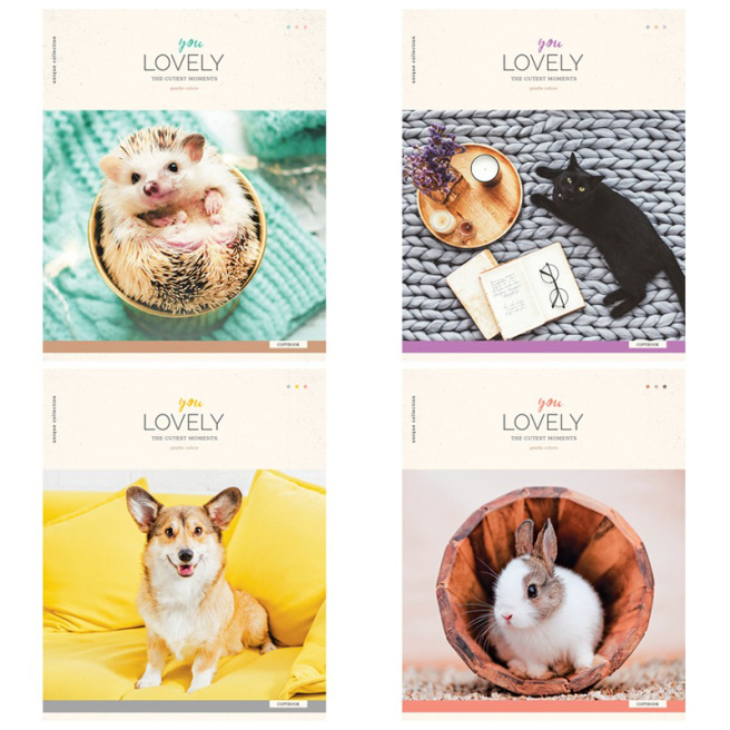 Caiet 96 foi pătrățele ArtSpace "Pets. You lovely"