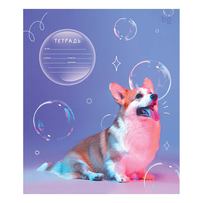 Caiet 12 foi linie oblică deasă BG "Dogs"
