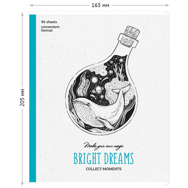 Caiet 96 foi pătrățele ArtSpace "Bright dreams"