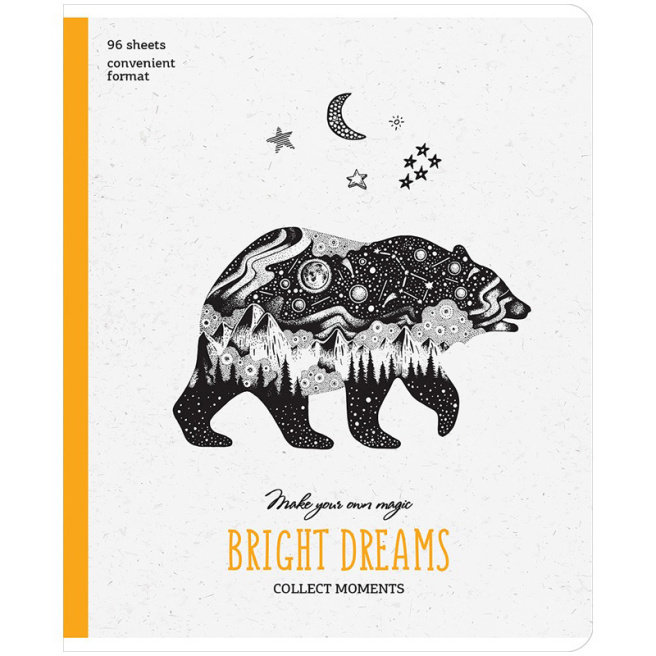 Caiet 96 foi pătrățele ArtSpace "Bright dreams"