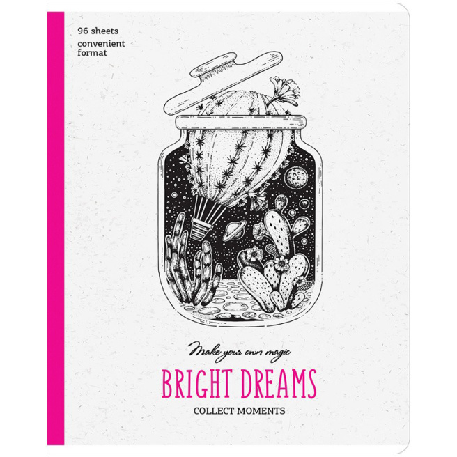 Caiet 96 foi pătrățele ArtSpace "Bright dreams"
