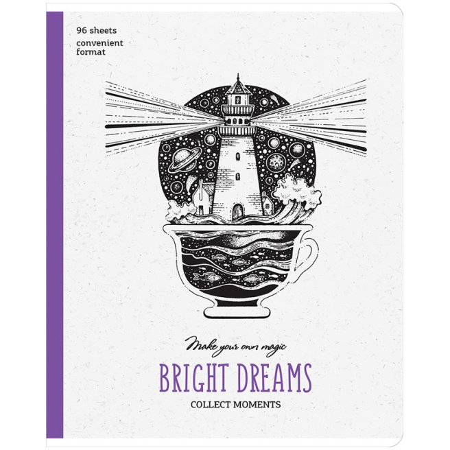 Caiet 96 foi pătrățele ArtSpace "Bright dreams"