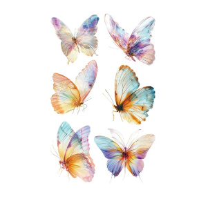 Tatuaje transferabile „Fluturi colorați”, 12×7 cm