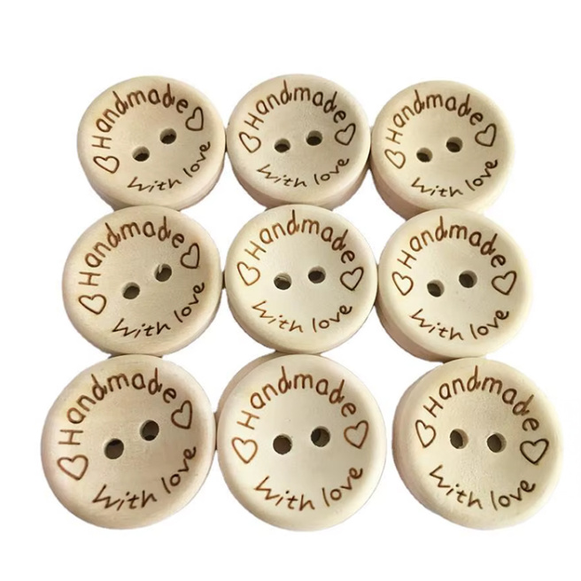 Set de nasturi decorativi «Handmade», 15 mm, 50 buc.