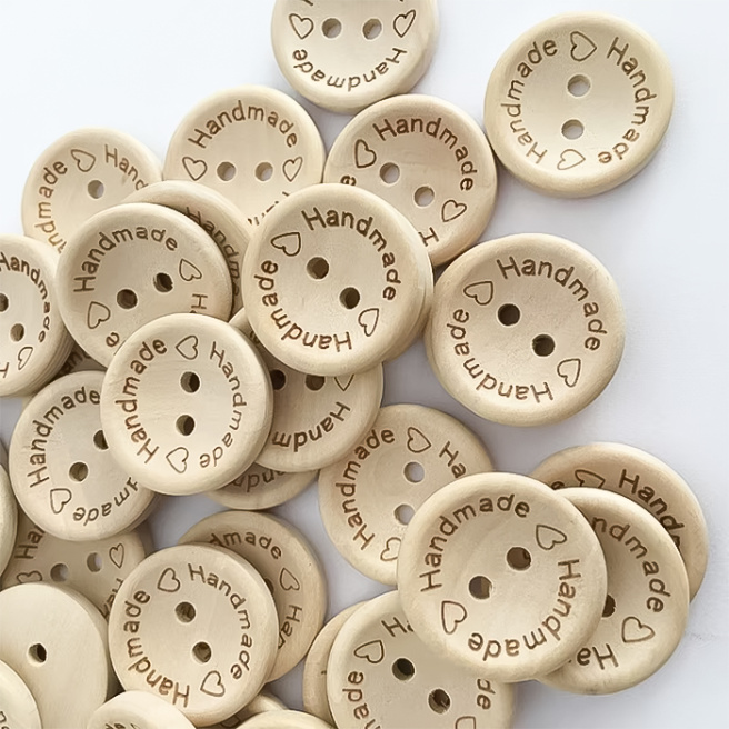 Set de nasturi decorativi «Handmade», 15 mm, 50 buc.