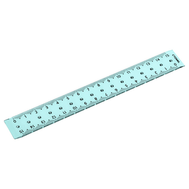 Riglă-compas 15 cm СТАММ, plastic, neon, asortat