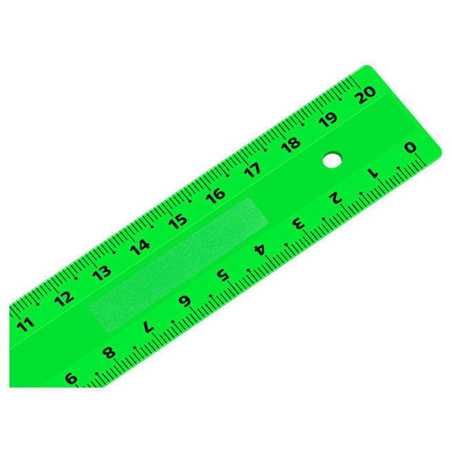Riglă 20 cm STAMM plastic, cu scară dublă, asortat