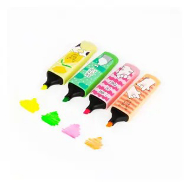 Set de markere  MESHU "Cats Paw" neon, (4 bucăți)