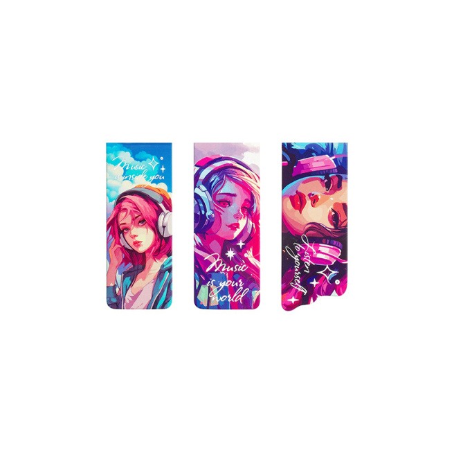 Semne de carte magnetice, 3 bucăți, MESHU "Anime"