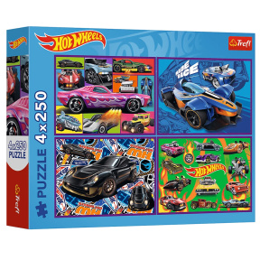 Пазлы "4x250" - "Racing cars / Mattel Hot Wheels"