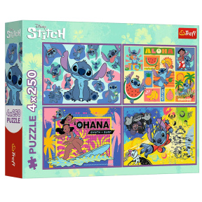 Пазлы "4x250" - "Amazing Stitch / Disney Lilo&Stitch"