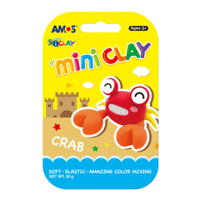 Set plastilină AMOS I-Clay Crab (4 cul.x7,5 gr.)