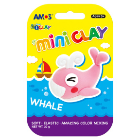 Set plastilină AMOS I-Clay Whale (4 cul.x7,5 gr.)