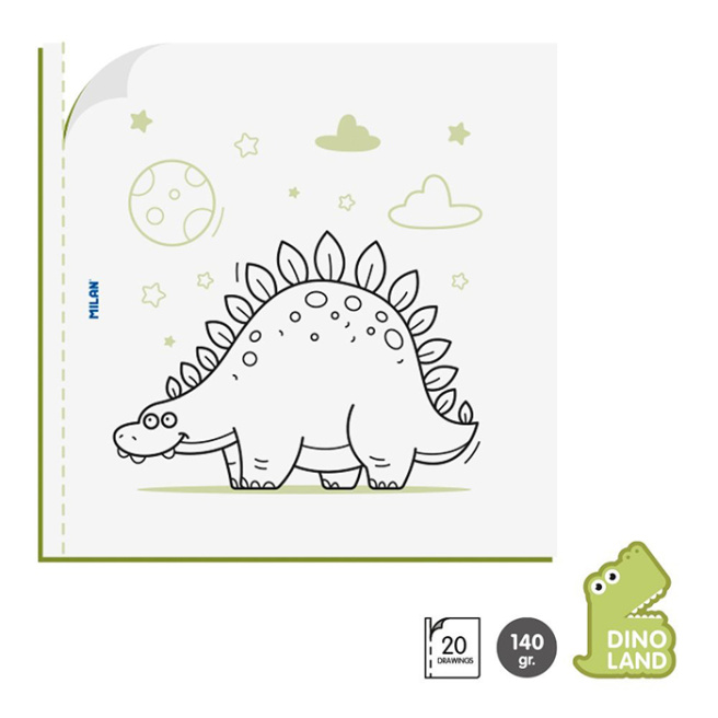 Carte de colorat pentru copii DINO LAND