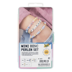 Set pentru creare brățări, mărgele Heishi, litere, elastice