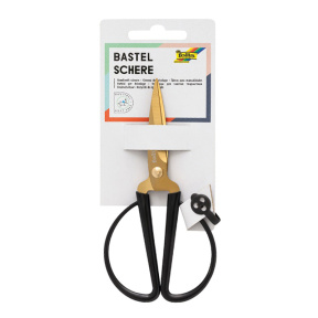 Foarfecă pentru creație, aurie, lungime 14,5 cm, mâner ergonomic